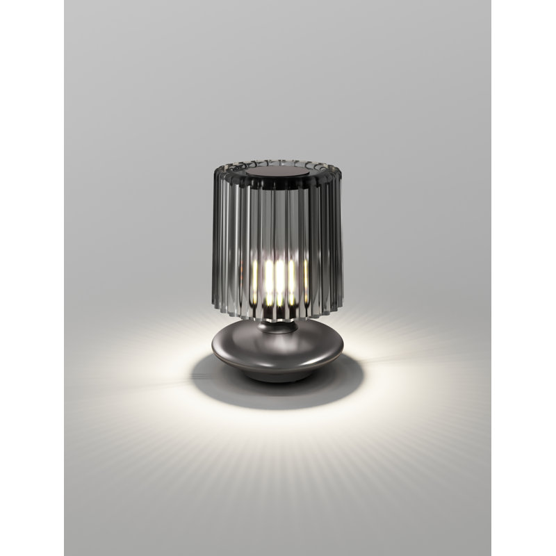 Tread Table Lamp Smoky Transparent Matt Copper 1 E12 Ul, Matte Bronze, Smoky Transparent