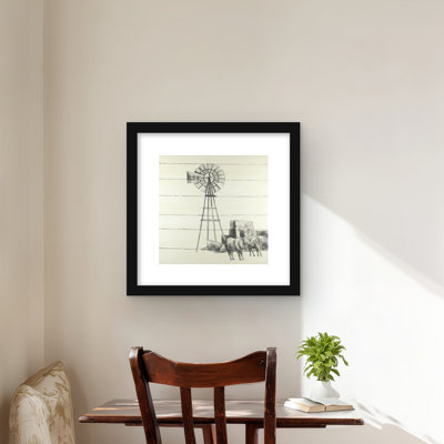 Vintage Old Texas Windmill Print | Rustic Home Decor Art