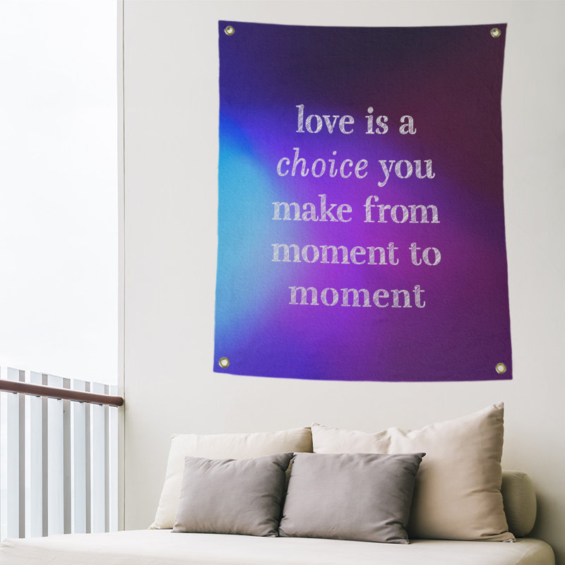 Polyester Tapestry, 36" H x 26" W, Blue/Purple