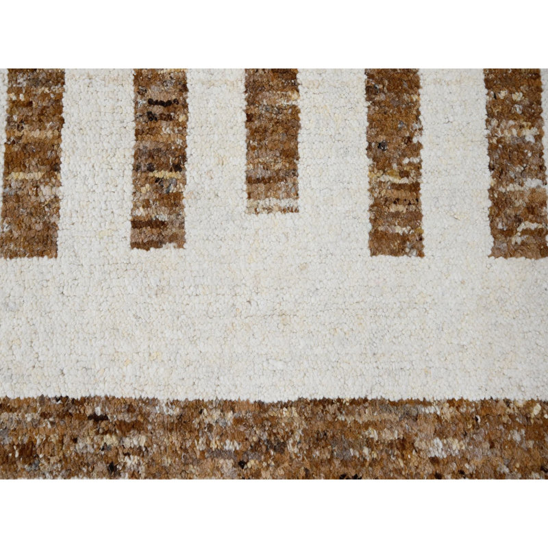 Tapis oriental brun épais en laine noué à la main 12 pi 1 po x 17 pi 9 po F7B06EA95F3F47C4A0C520B8B9A22FB8