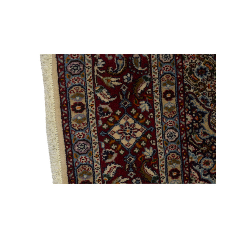 Hand-Knotted High-Quality Brown and Blue Runner