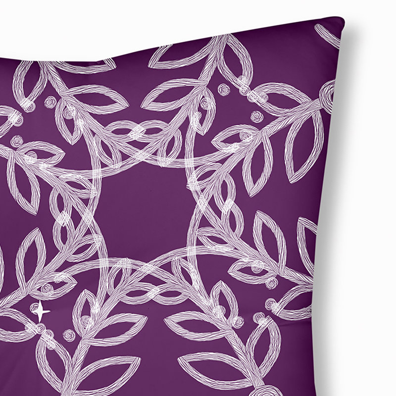 341_Web Art, coussin d'Halloween touffeté au design d'Halloween, Mauve, 26 po x 26 po