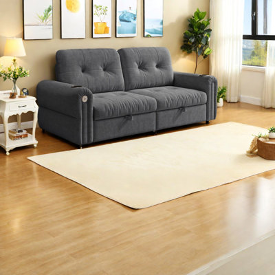 Multifunctional Convertible Sofa Bed, Steel Frame, Modern Style For Living Rooms