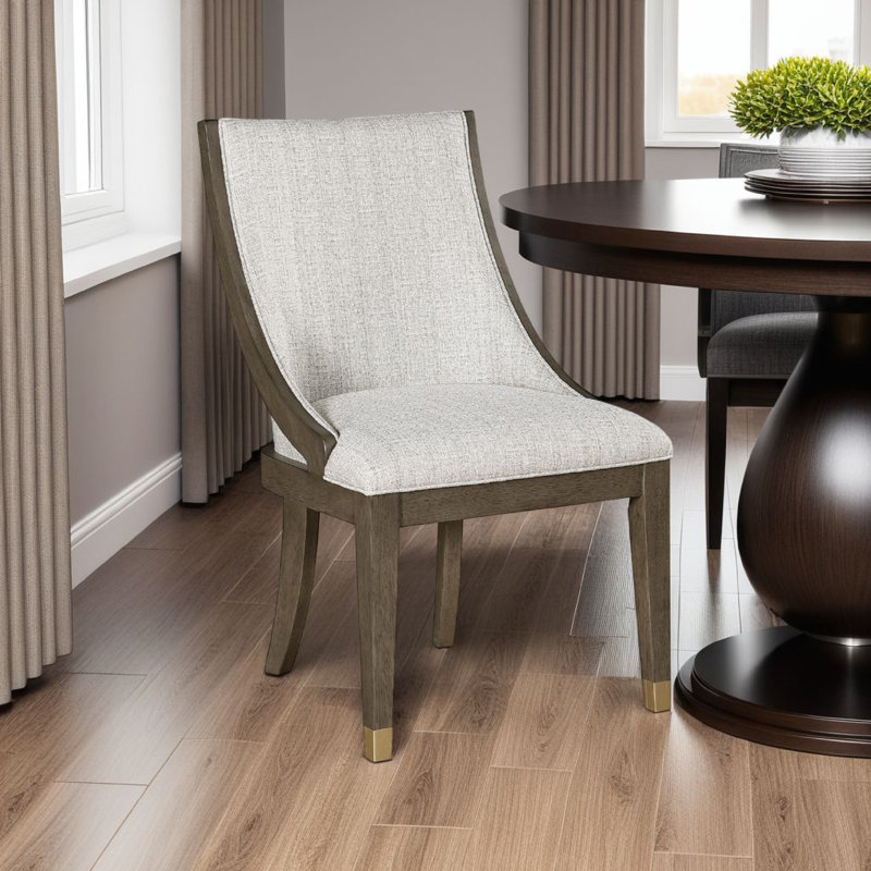 Ensemble de 2 fauteuils Greta, métal doré semi-déconstruit, tissu beige