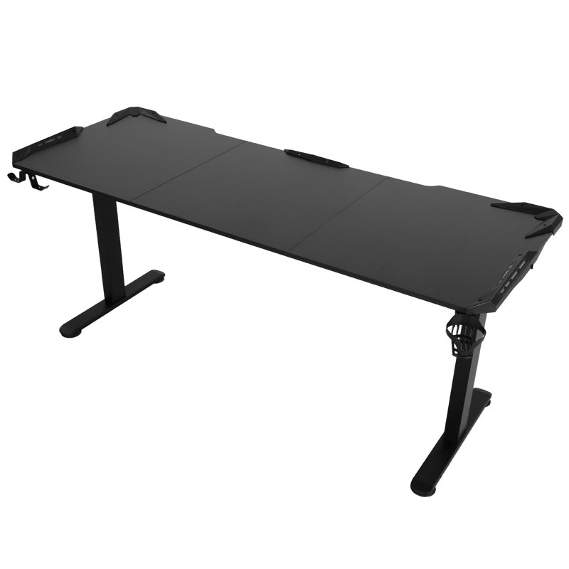 Barryton Metal Base Computer Desk with Power Outlet