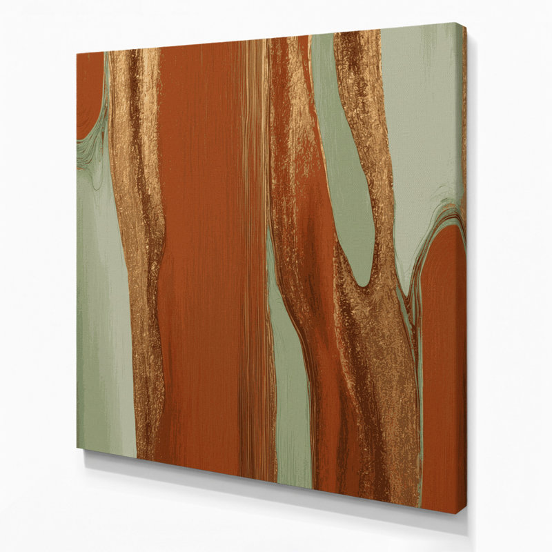 «Abstract Color Field 75», art mural sur toile brune, H 16 po x l 16 po