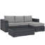 Ensemble modulaire de patio d'extérieur 3 pièces Invite-1022460943