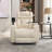 270 Degree Swivel PU Leather Power Recliner Individual Seat Home Theater Recliner With Tray Table-1953313245