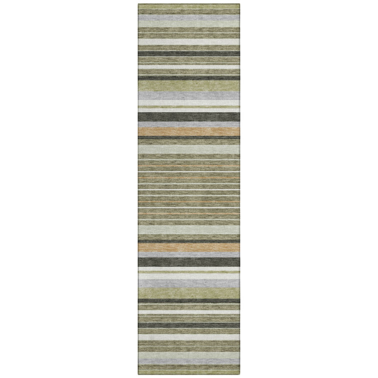 Machine Washable Indoor/Outdoor Drennen ACN2330 Stripes Rug