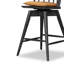 Lewis Swivel Upholstered Stool with Solid Wood Frame-133262859-133261797