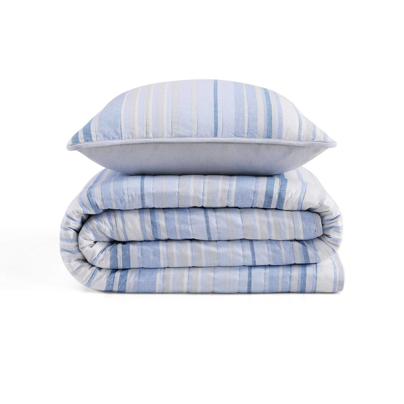 Ensemble de courtepointe Tommy Hilfiger, 3, Courtepointe pour grand lit + 2 taies décoratives