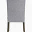 Chaise d'appoint en lin gris et chêne gris (ensemble de 2)