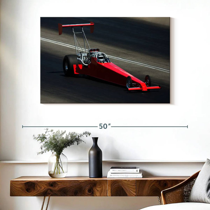 Mehar Drag Racing Car, 26" H x 39" W