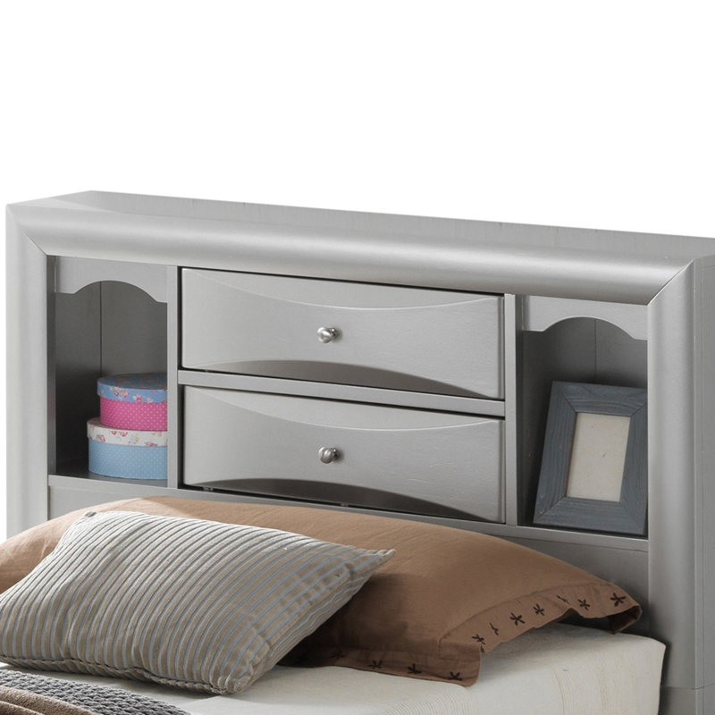 Lit de rangement moderne avec panneau de particules contemporain pour chambre à coucher