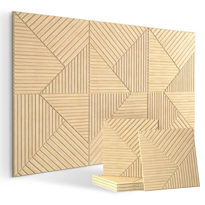 MAGICUBETIC 6 Pack Decorative Acoustic Wall Panels, 23.62" x 23.62" High Density Polyester Sound Absorbing Panels, Premium Back Adhesive Noise Reduction Wall Art for Home Theater, Studio, Office & Living Room