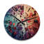 Horloge murale en bois massif Mirzhan-220784478