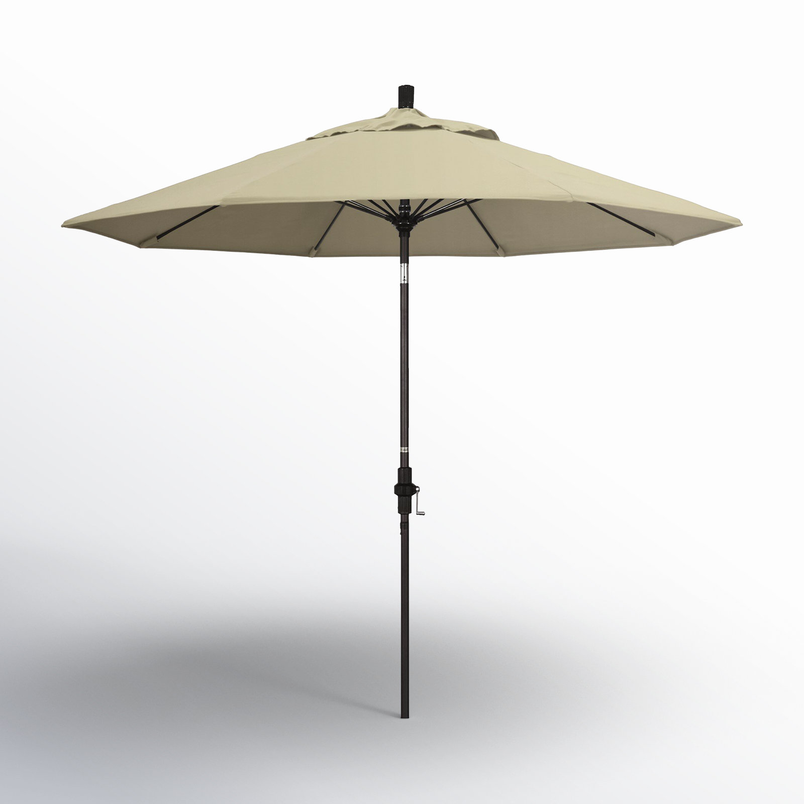 Roverta 9' Market Sunbrella® Umbrella, Antique Beige Sunbrella® Canvas, Brown