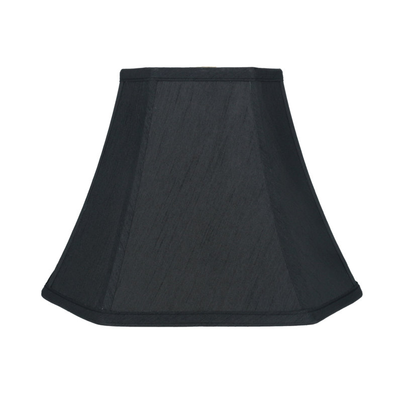 8'' H x 12'' W Silk Bell Lamp Shade, Black