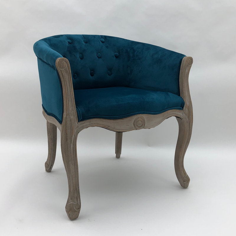 Tamia 45cm H Upholstered Upholstered Back Armchair, Teal