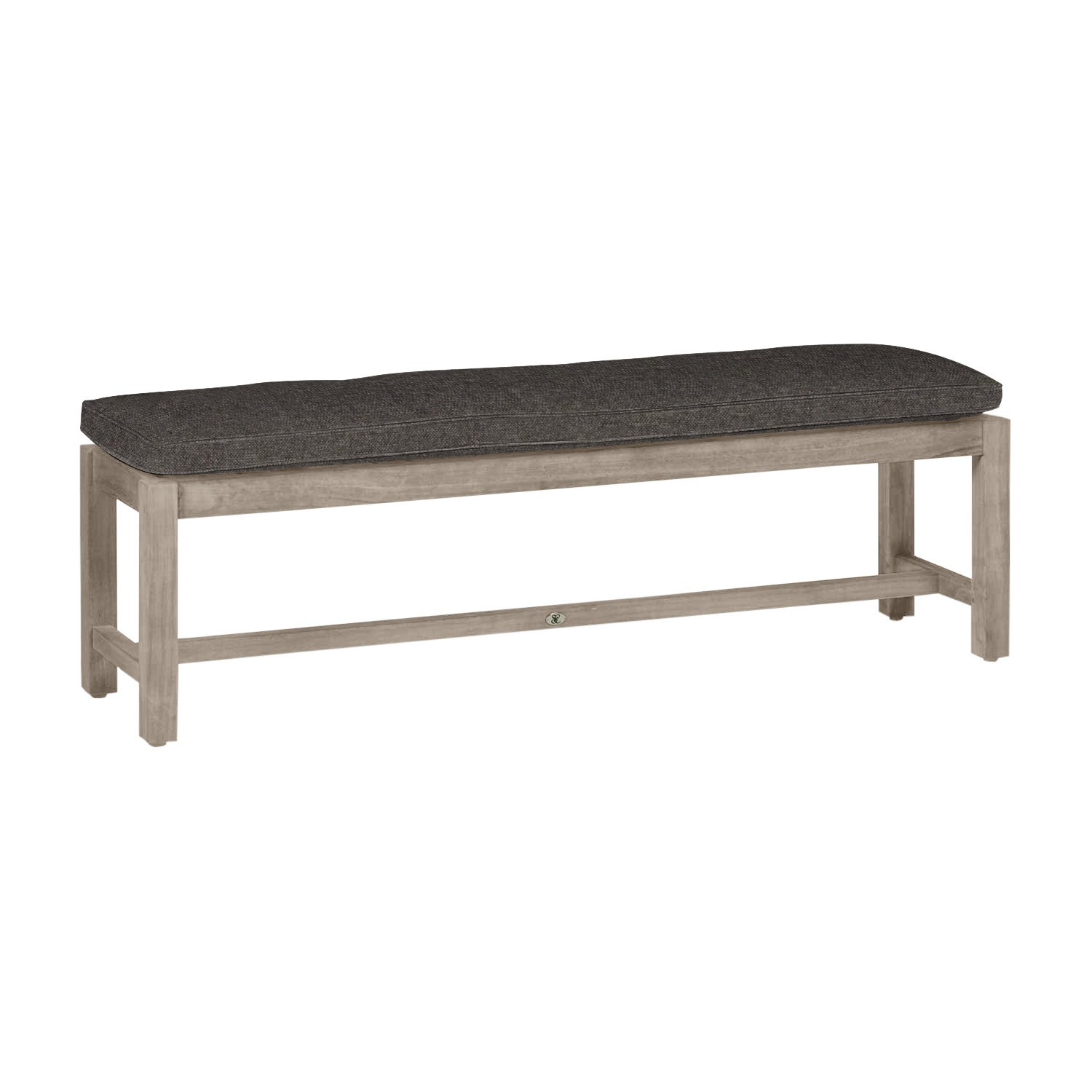 Club Outdoor Backless Bench 59 in., Oyster Teak, Welt, Verona Fossil