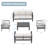Arnhildur Aluminum Outdoor Lounge Chair-924642248-924642255