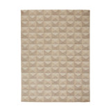 Hand Tufted Wool Geometric Shapes Area Rug in Brown