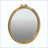 Baroque Round Wall Mirror, Ornate Scrollwork Framed Accent Mirror with Resin & MDF Construction, Crystal Clear Glass Decorative Wall Mirror for Entryway Bedroom Living Room