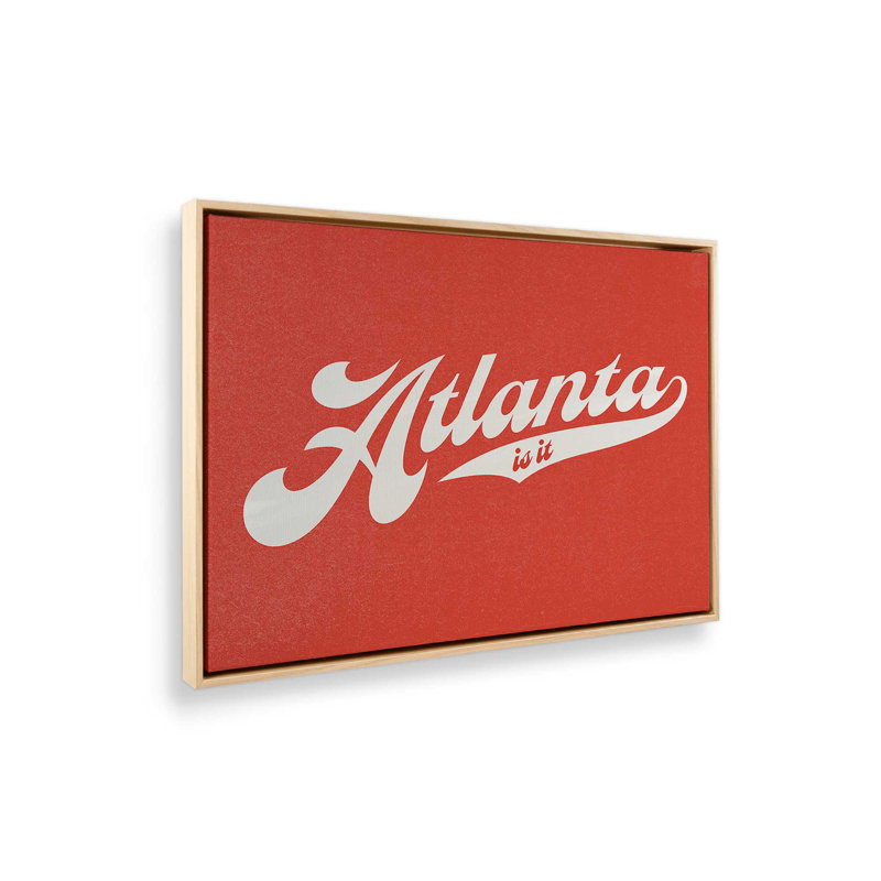 «Atlanta Script» par Deny Designs, reproduction d'art, 12 x 16, Tanné, Toile avec cadre