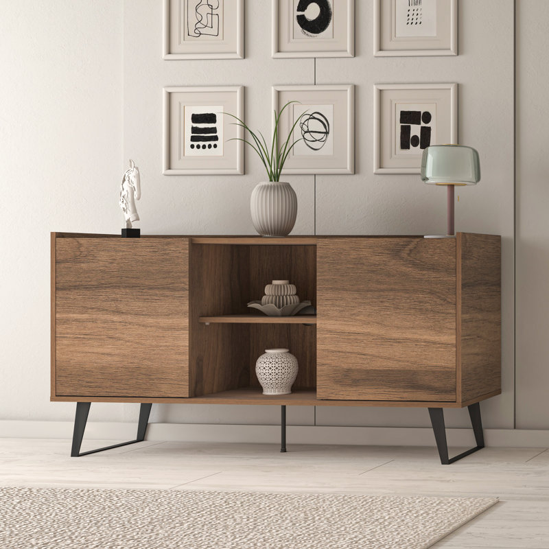 Ozgun Media Console And High Tv Stand For Tvs Up To 65''
