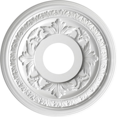 EnduraForm PVC Baltimore Thermoformed Ceiling Medallion, 13"OD x 3 1/2"ID x 3/4"P (Fits Canopies up to 5 1/4"), Universal Aged Metallic Vintage Gold