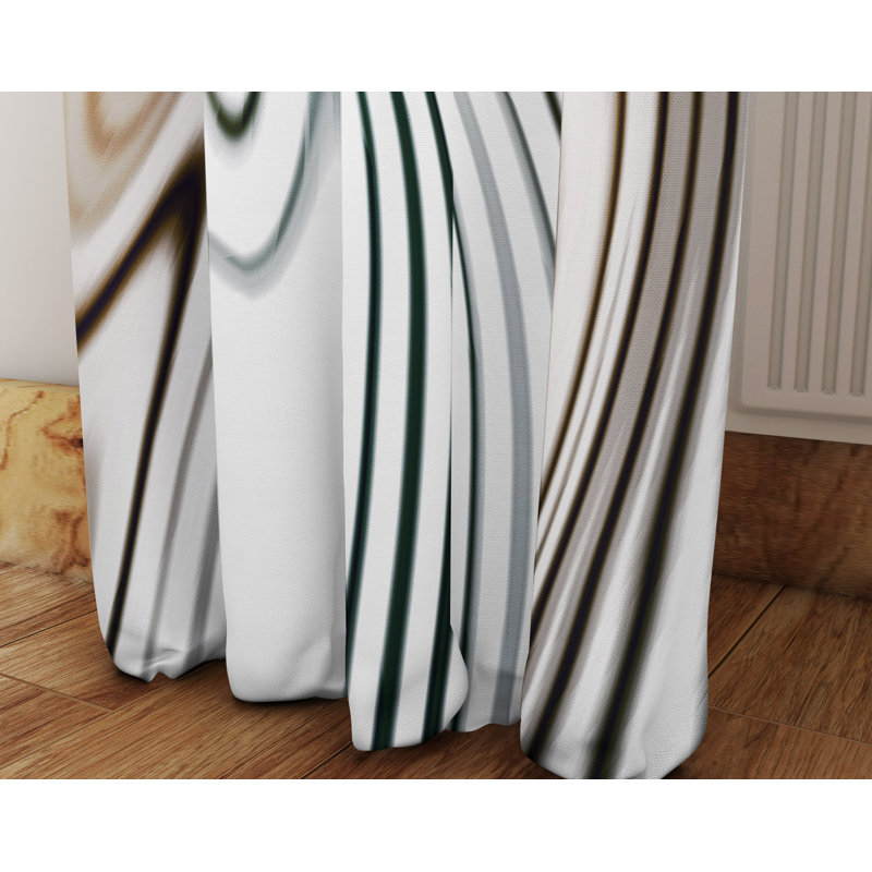 Panneaux de rideaux ondulés abstraits, L 40 po x L 82 po