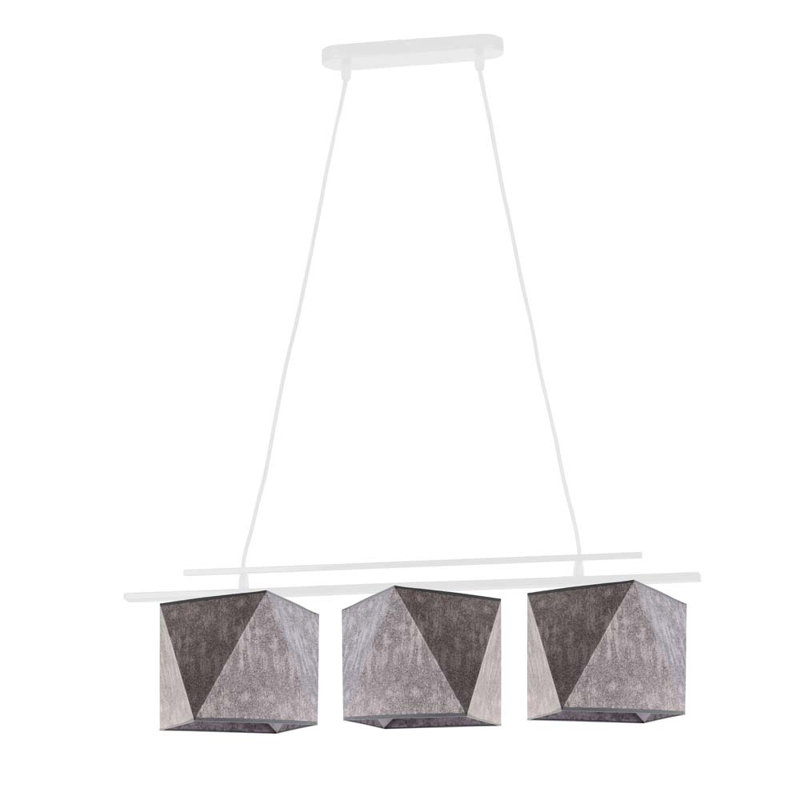 Dendrick 3 - Light Kitchen Island Pendant, White, White/Brown