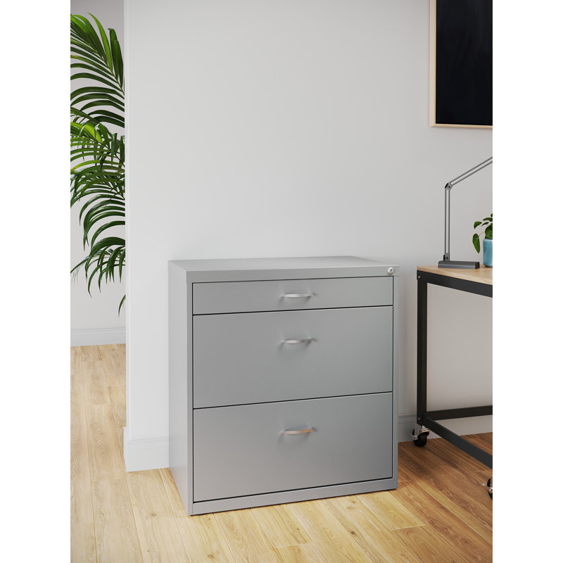 SoHo Chic 3-Drawer Metal Lateral Legal File Cabinet with Lock