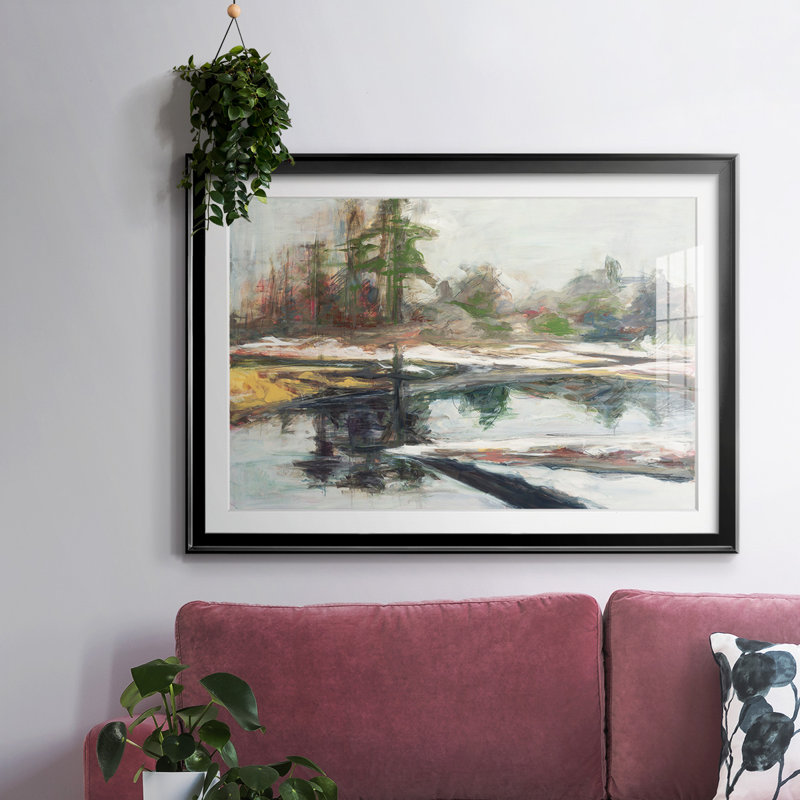 «Quiet Reflection», reproduction d'art encadrée, Noir, H 30 po x l 44 po x P 1,5 po