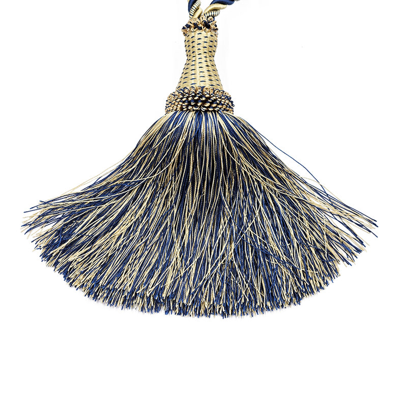 Ensemble de 8 pompons bleu 27 po