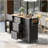 Rolling Kitchen Island With Storage, Kitchen Cart With Rubber Wood Top-1704571242