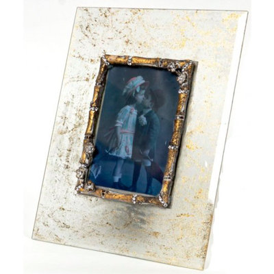 Dowland Silver, Gold Glass Matte Picture Frame