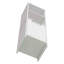 Garde-manger, deux tablettes extérieures, armoire à une porte, deux tablettes intérieures blanches