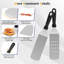 Ensemble d'outils de gril, ensemble d'accessoires de barbecue en acier inoxydable robuste avec dôme de fusion, presse à hamburger en fonte, 6 spatules polyvalentes, grattoir, anneaux à œufs, bouteilles à presser, sac de transport, pour barbecue Teppanyaki