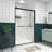 44-48"W X 76"H Aluminum Frame Material Double Sliding Opening Shower Door -Bypass Sliding Opening Bathroom Sliding Opening Door With Premium 1/4" (6Mm) Clear Tempered Glass, With Black Hardware Sliding Opening Glass Shower Enclosure Door-124402406