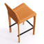 Tabouret de bar H 26 po entièrement assemblé, tabouret de bar rembourré en cuir Saddle avec siège rembourré, tabouret de bar à hauteur de comptoir avec repose-pieds à structure métallique pour comptoir de bar pour îlot de cuisine, orange-2110897006-2110765625