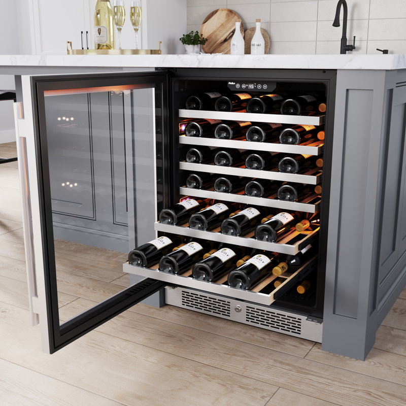 53 Bottle Single Zone Built-In Wine Refrigerator, Right Handed