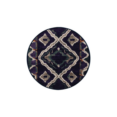 Machine Washable Purple Area Rug