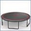 Citrouille trampoline 12 pi - noir rouge