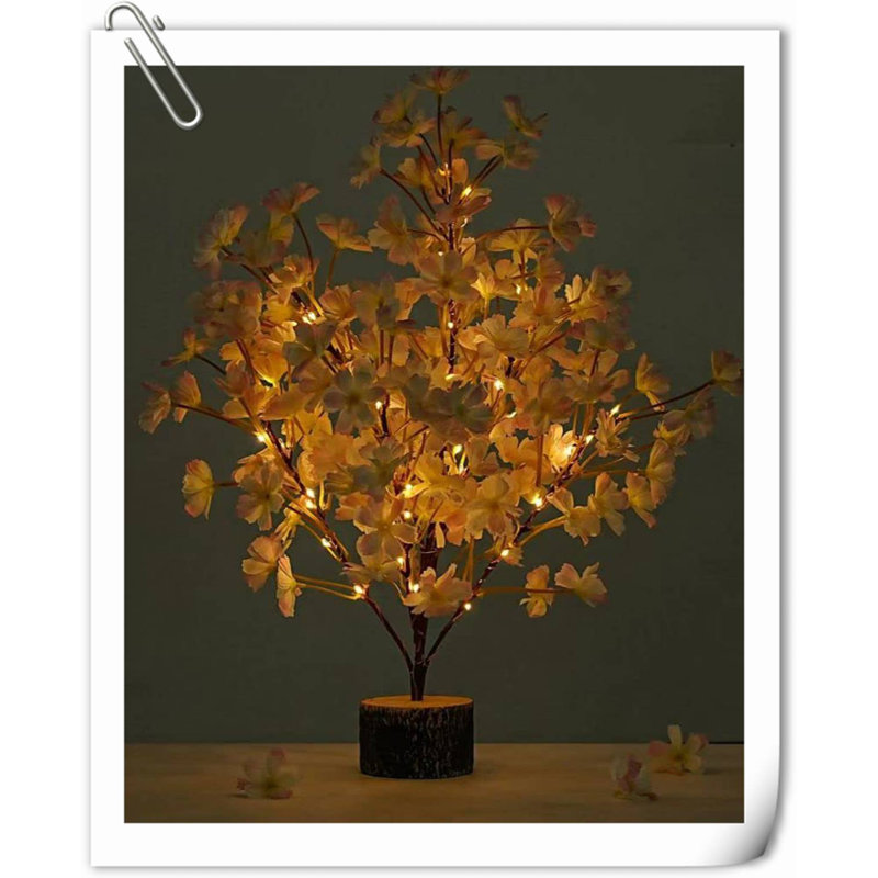 Artificial Tree For Table Decor, 2FT Birch Tree With LED Lights, Warm White Fairy Lights Spirit Tree Lamp For Home Indoor Tabletop Centerpiece, Battery Powered, Timer
