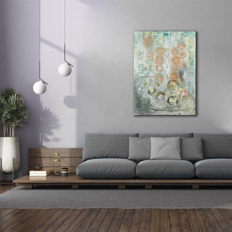  «Riverwalk» par Pat Saunders, art mural en toile blanche, 40 po x 54 po