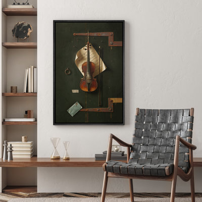 Violin Musical Room Illustrations Vintage Artwork Decor