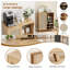Buffet 34 po en rotin naturel avec porte-bouteilles - Buffet de rangement pour le salon, la cuisine, l'entrée-387581772