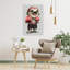 Cute Boxing Sloth Contemporary Forest Wall Art Print-136015906