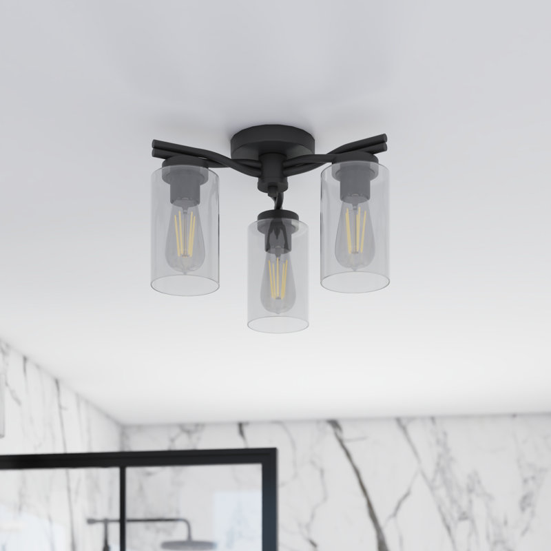 Luminaire d'intérieur semi-encastré Lantier avec verre transparent